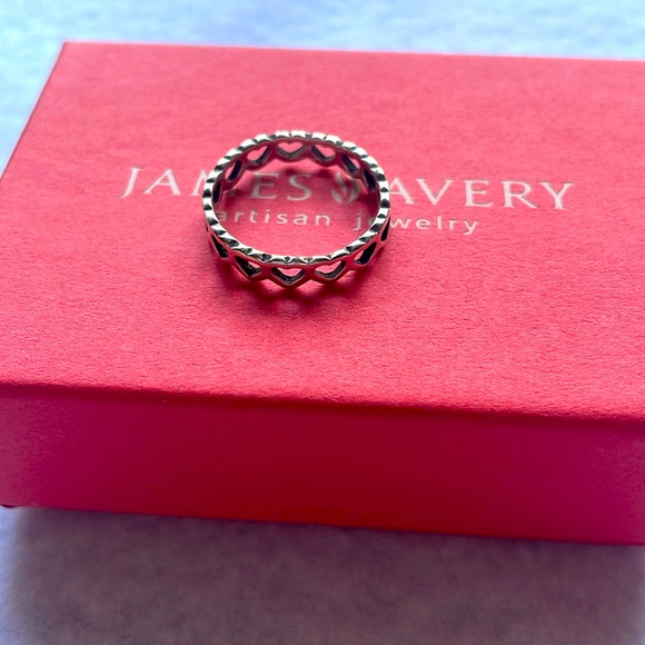 James Avery Tiny Hearts Silver Ring - Picture 2 of 4